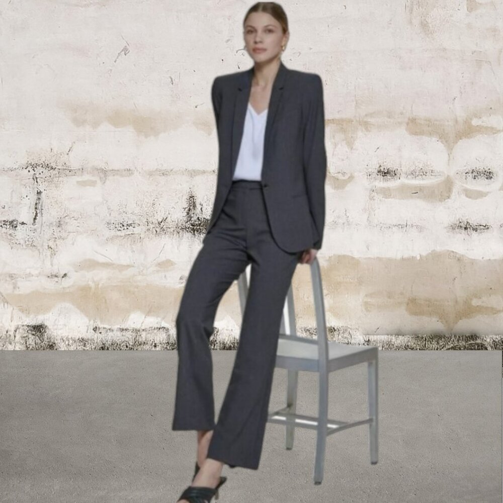 Calvin Klein NWT Gray Blazer Tailored Suit Jacket Size 2